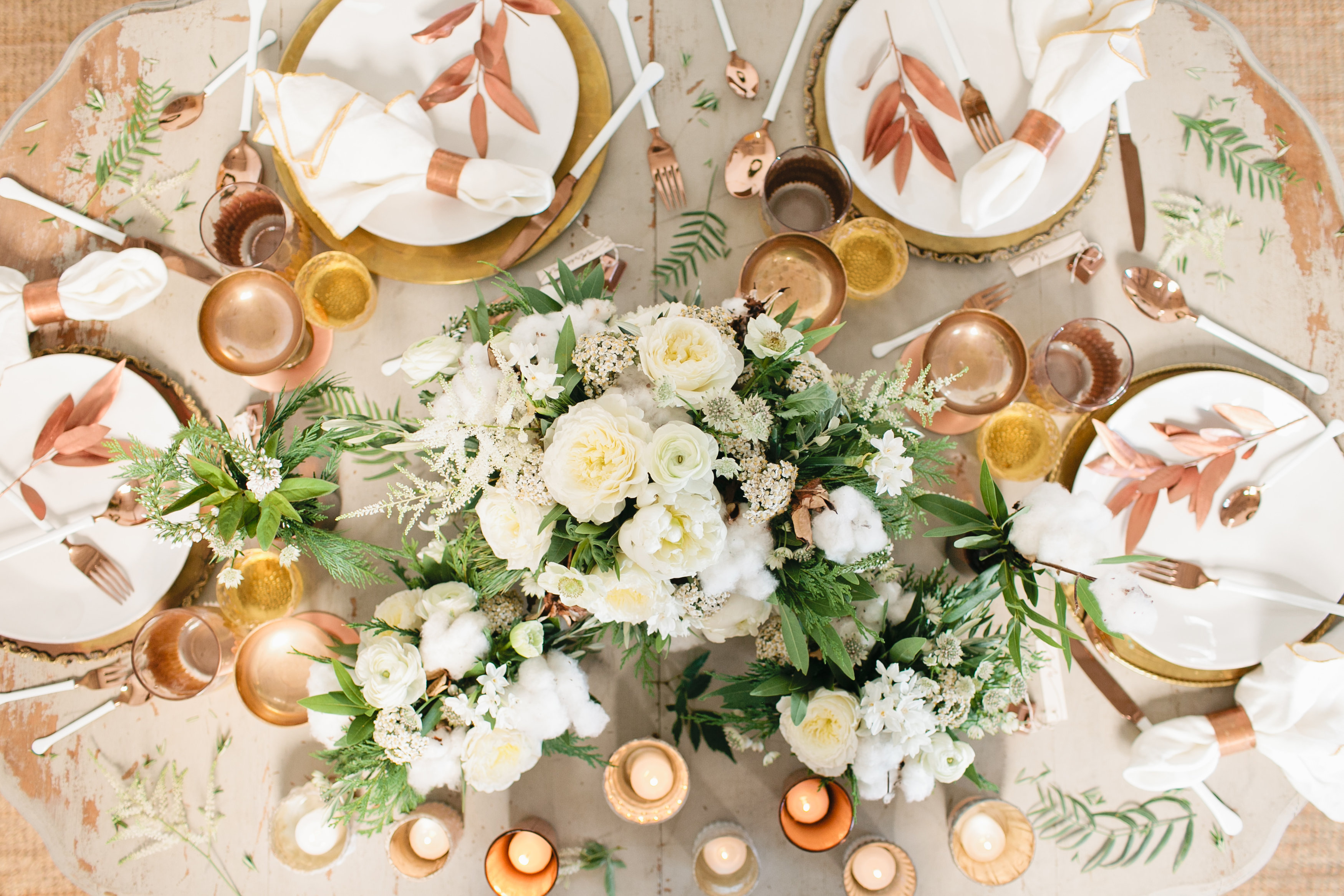 A Christmas Table – Copper and Cotton