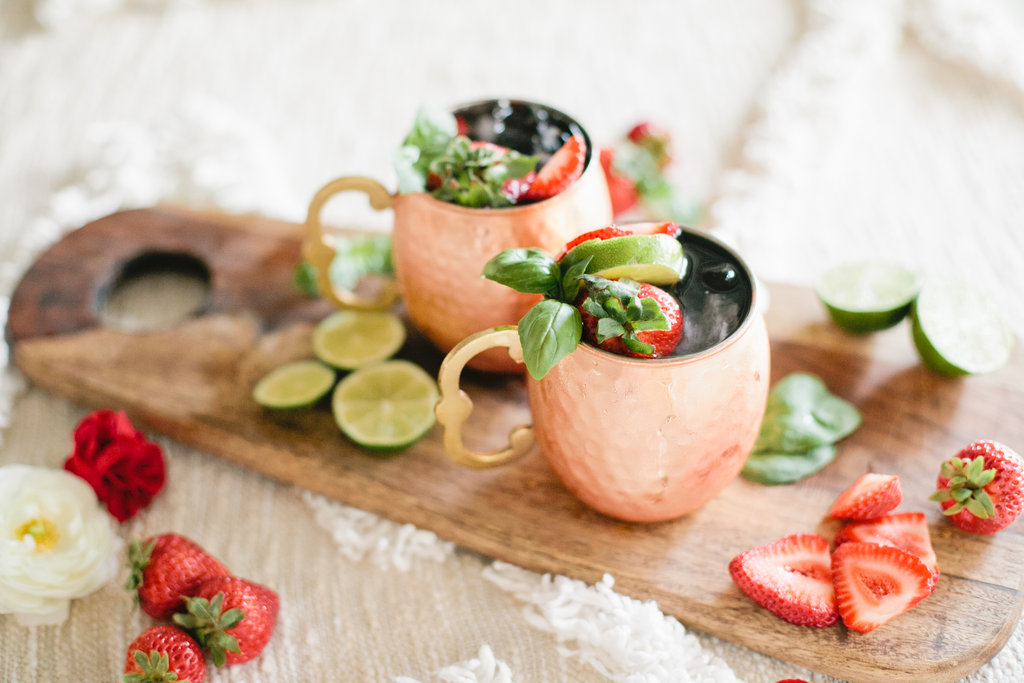 Summer Cocktails – Strawberry Basil Moscow Mule