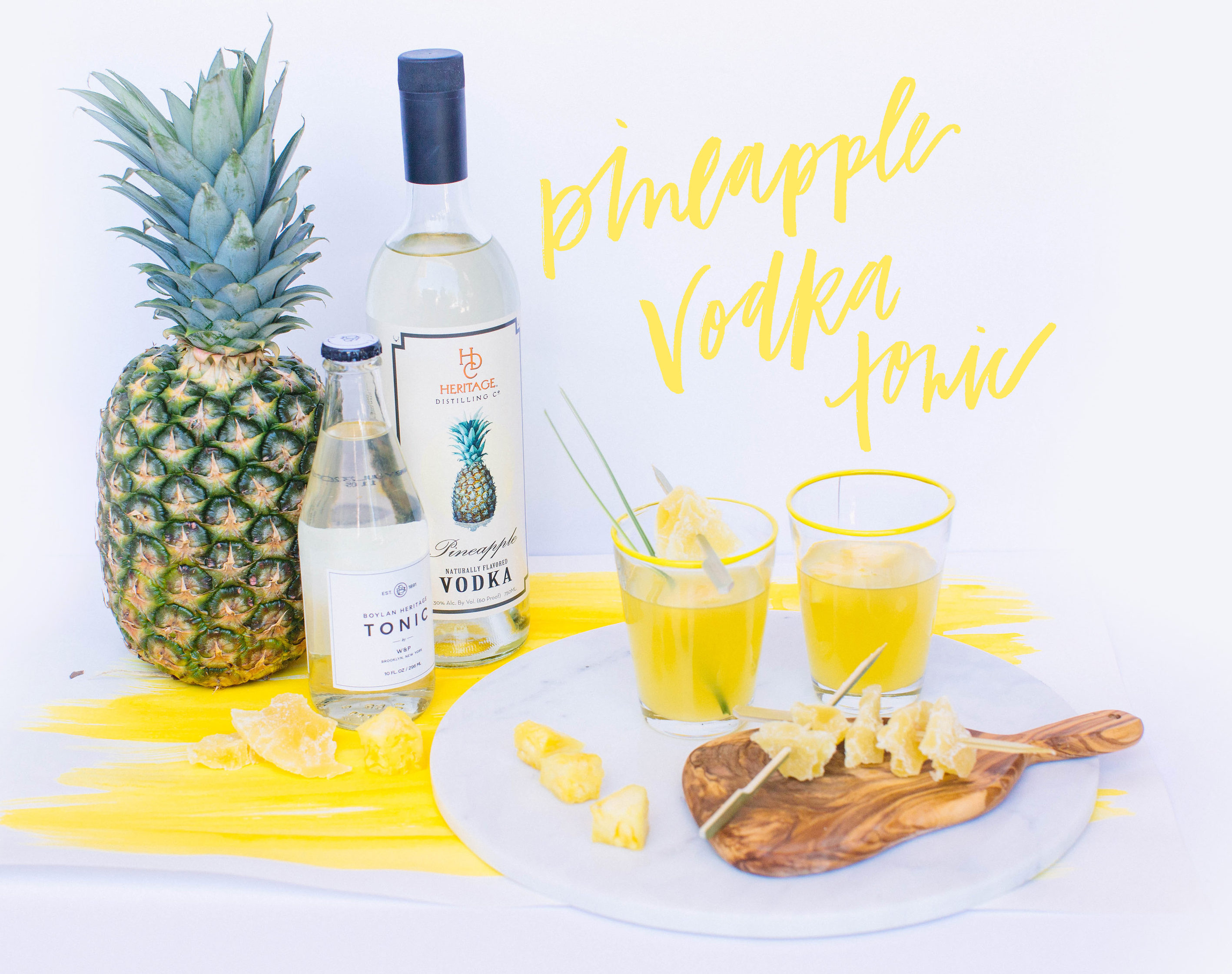 Summer Cocktails- Pineapple Vodka Tonic
