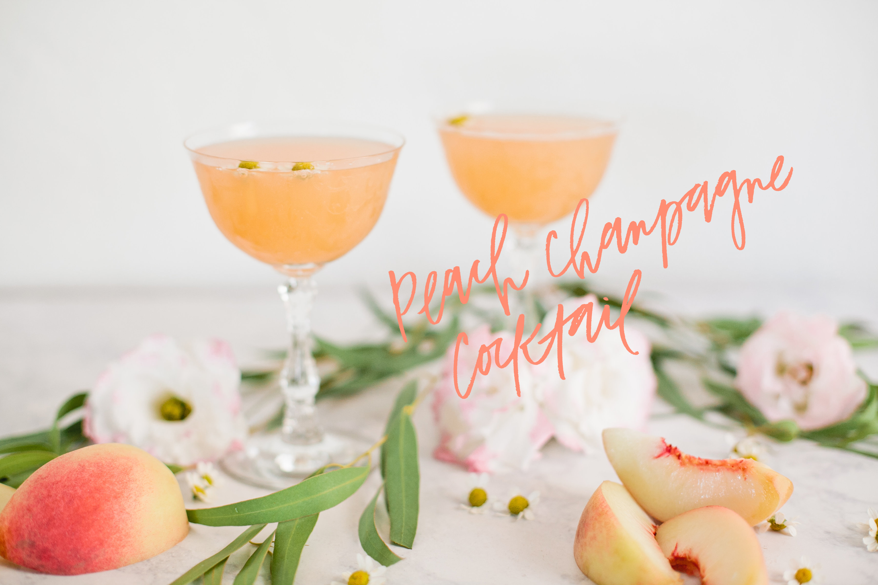 Summer Cocktails – Peach Champagne Cocktail