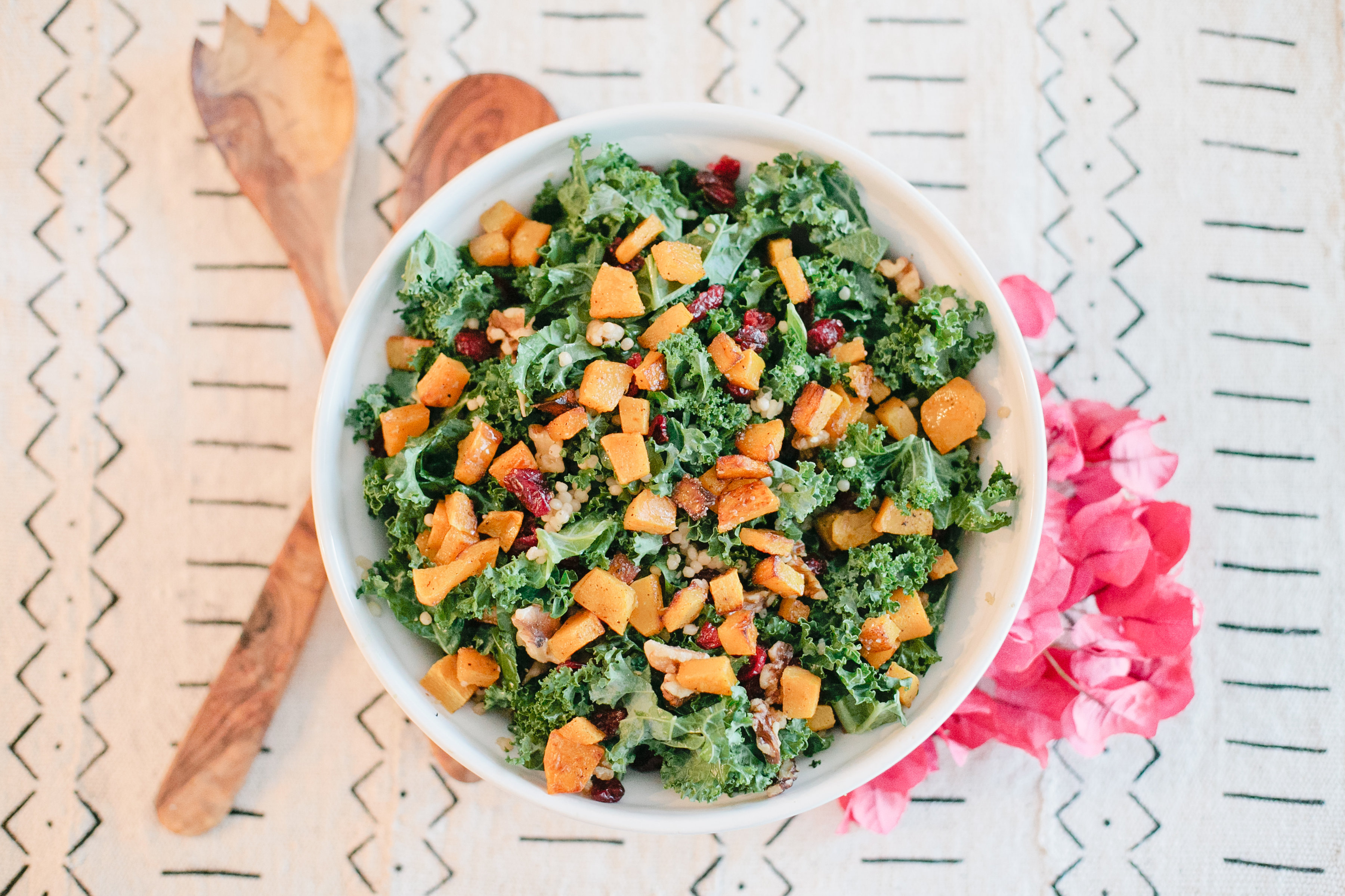 Fall Salads – Kale Roasted Butternut Squash and Couscous Salad