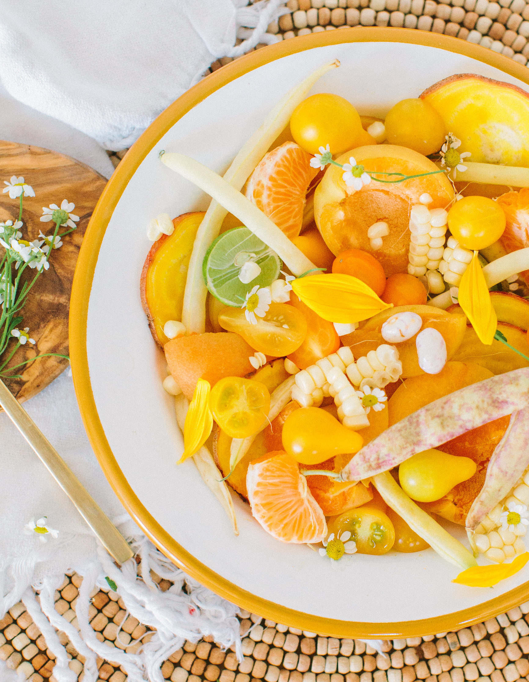 Fall Salads- Yellow Salad w/ Citrus-Date Vinaigrette