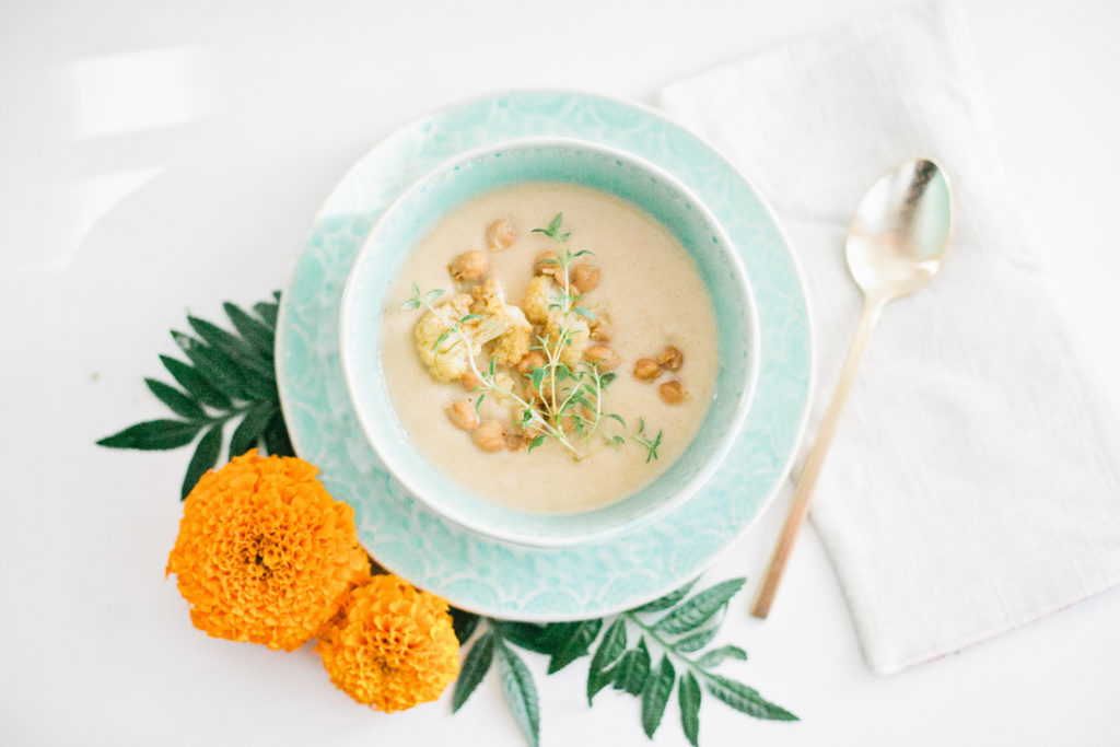 Roasted Cauliflower Chick Pea Soup-1