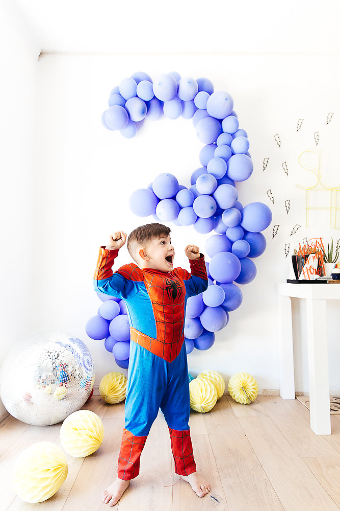 Super Hero David Bowie 3rd Birthday Party for Court • Beijos Events