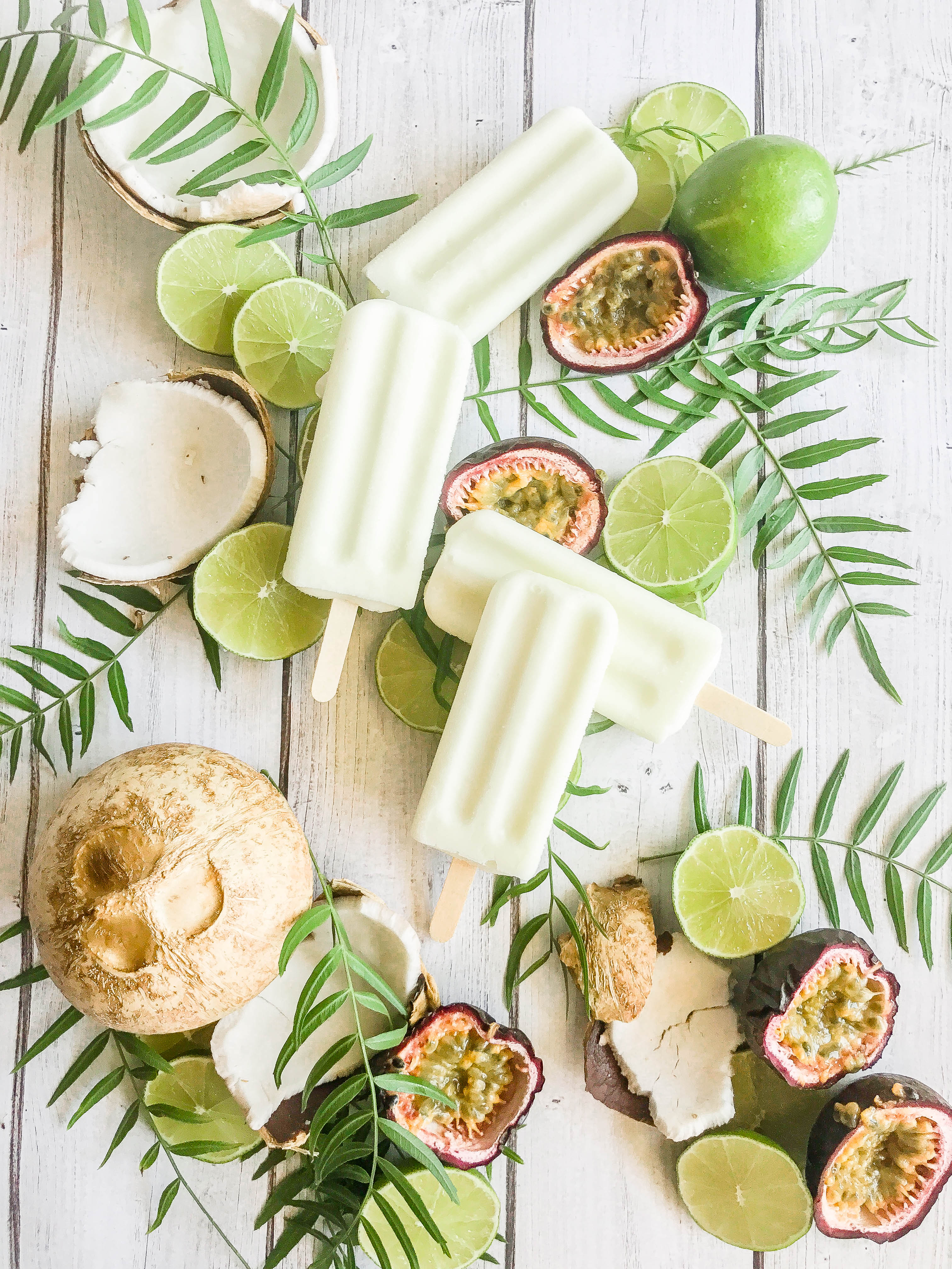 Beat the heat with this Coconut Lime Passion Fruit Popsicle