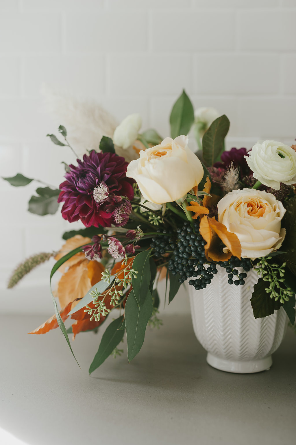 A DIY Fall Floral Arrangement with all the Deep Colors we Love