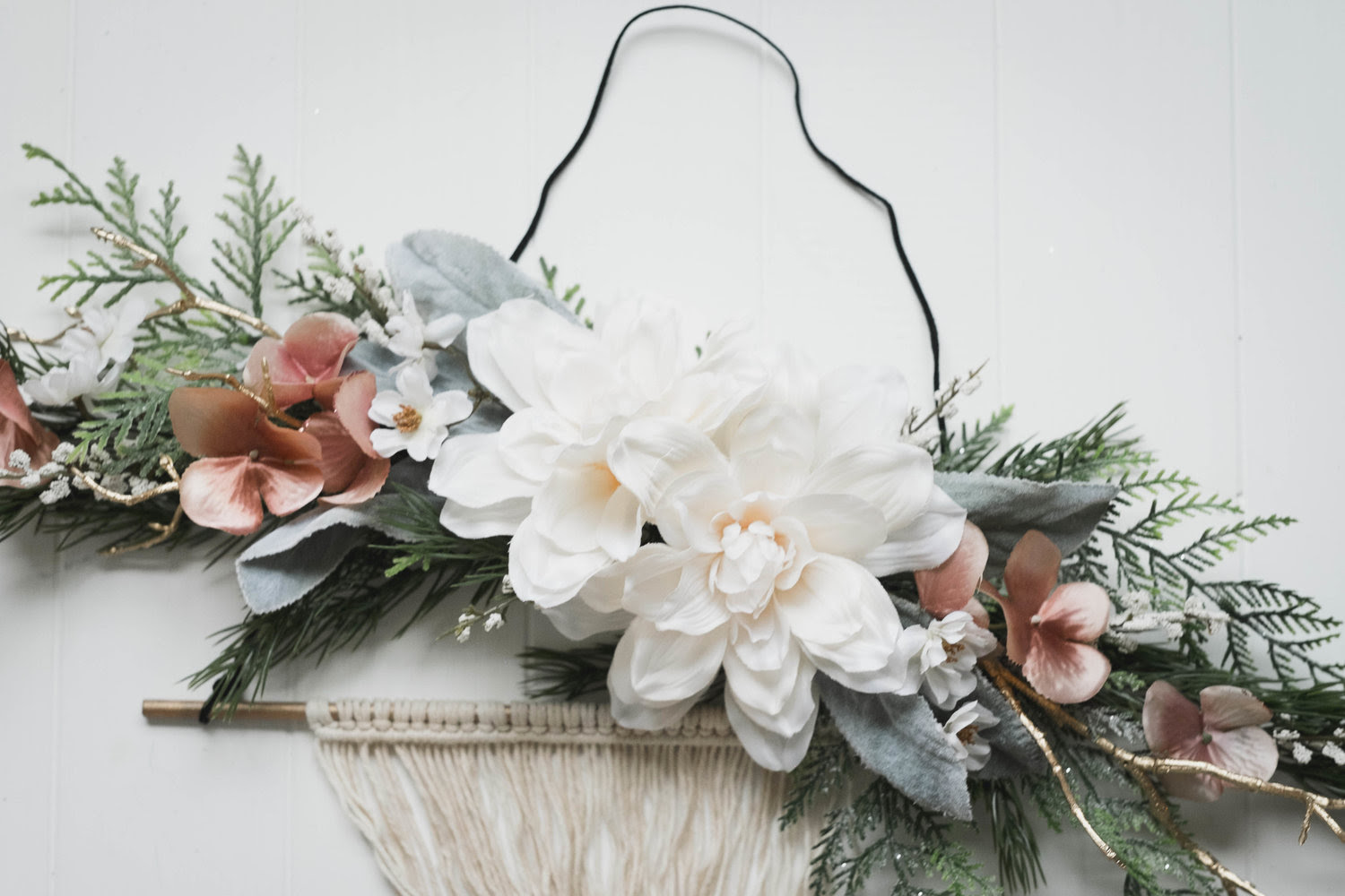 An Asymmetrical Holiday Wreath DIY + Giveaway!
