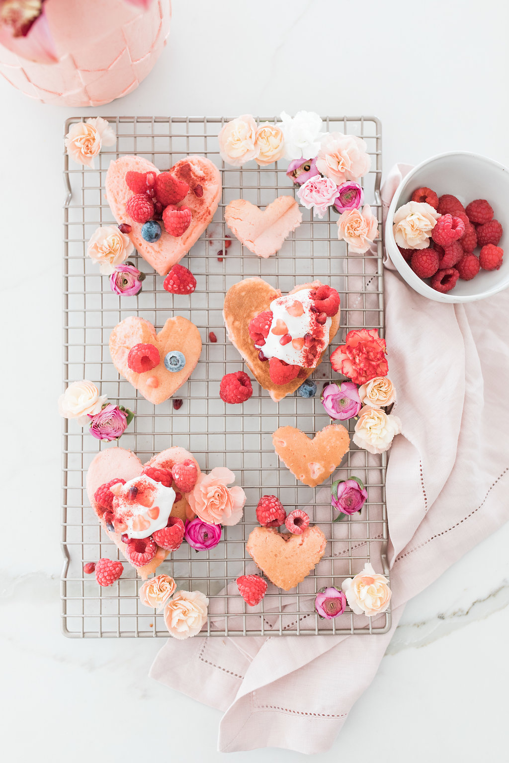 Pretty and Pink Mini Heart Pancakes