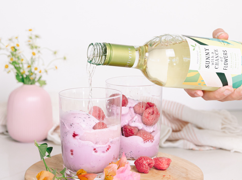 A Blackberry Ice Cream Wine Cocktail For Summer