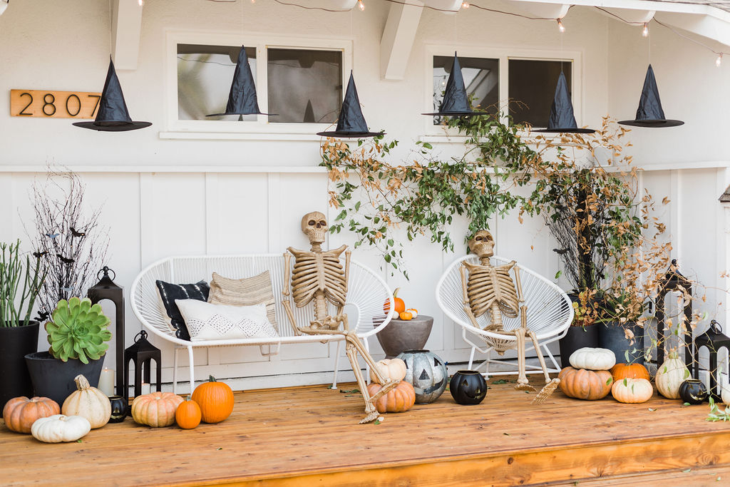 Front Porch Halloween Decor with Pottery Barn • Beijos Events