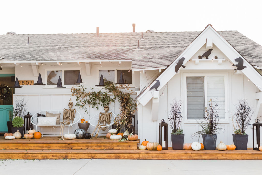 Front Porch Halloween Decor with Pottery Barn • Beijos Events