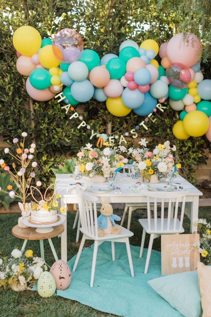 Beautiful colorful wildflower garland perfect for an outdoor