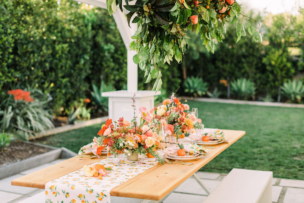 A Beautiful and Fresh Backyard Citrus Table with Sur la Table