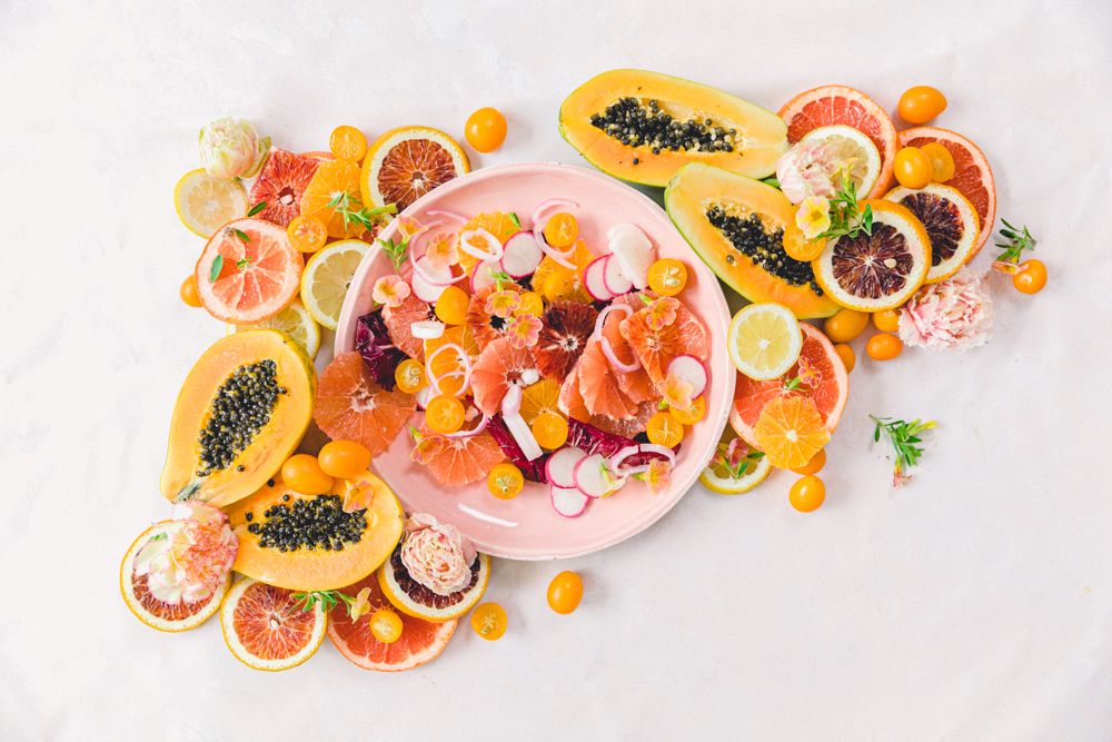 A Pink Tropical Citrus Salad for Beautiful Skin