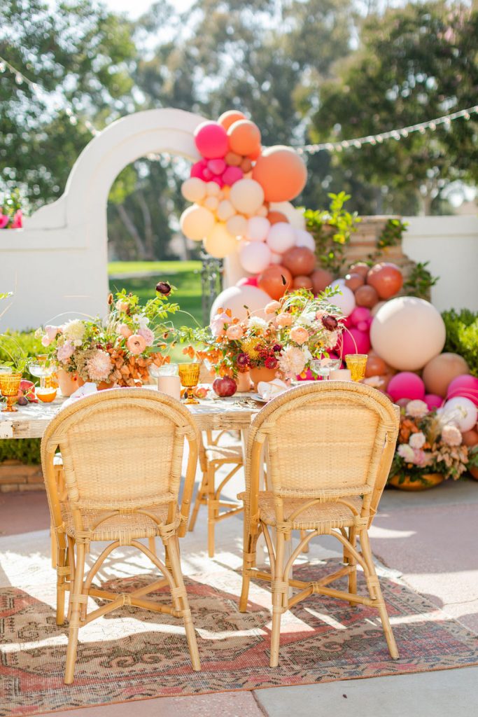 A Fall Bridal Shower with Vibrant Color - Chasing the Sunset