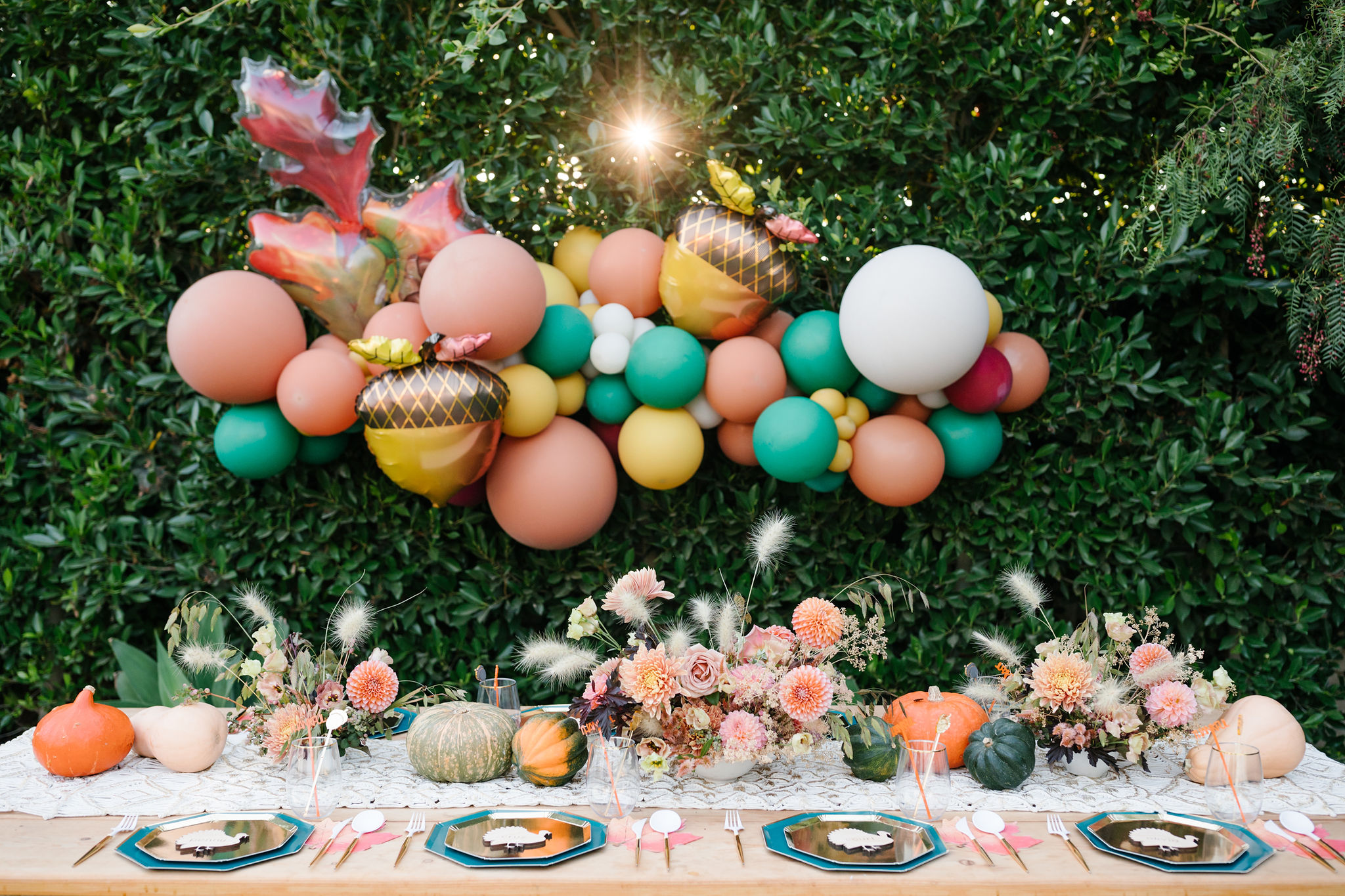 A Colorful Backyard Family Friendsgiving full of Delicious Treats and a Fun Craft!