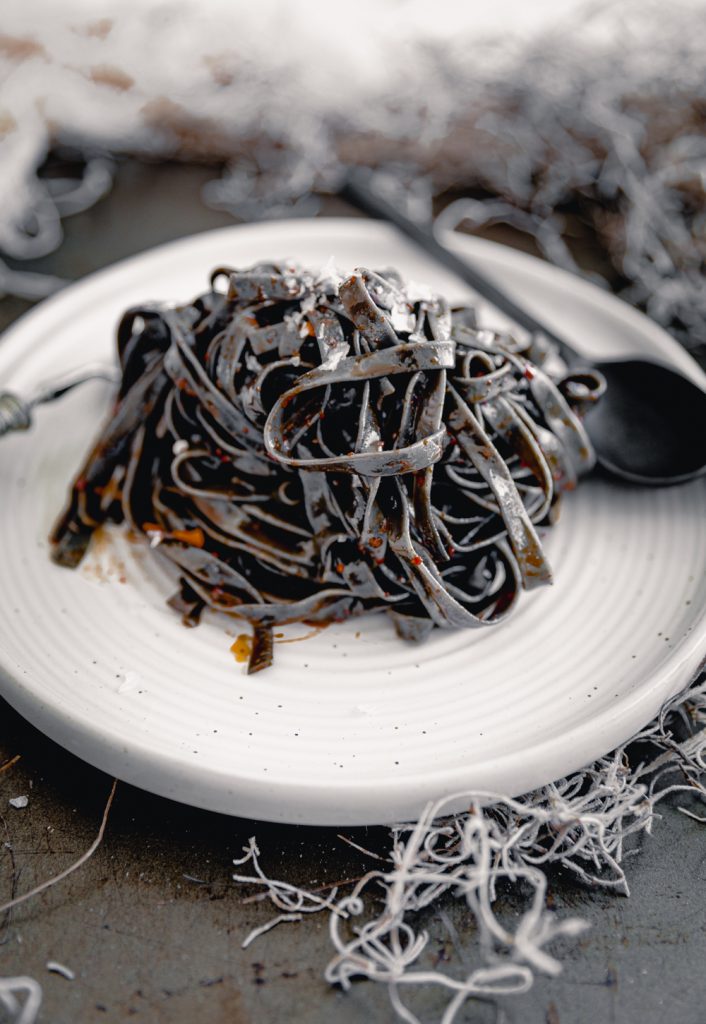 Spooky Black Pasta For Halloween • Beijos Events