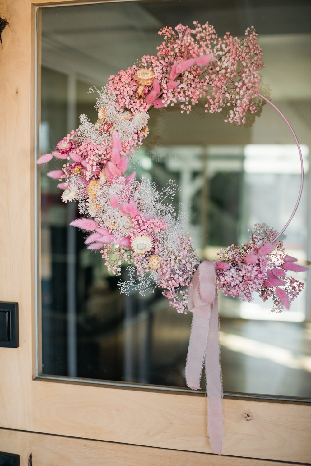 Let Your Love Show on Your Front Door!  A Pretty & Pink DIY Valentine’s Day Wreath