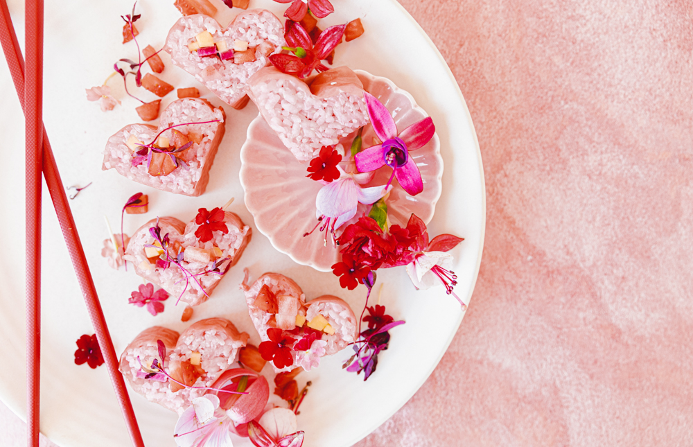 Pretty in Pink Heart Sushi To Celebrate Lunar New Year and Valentine’s Day!