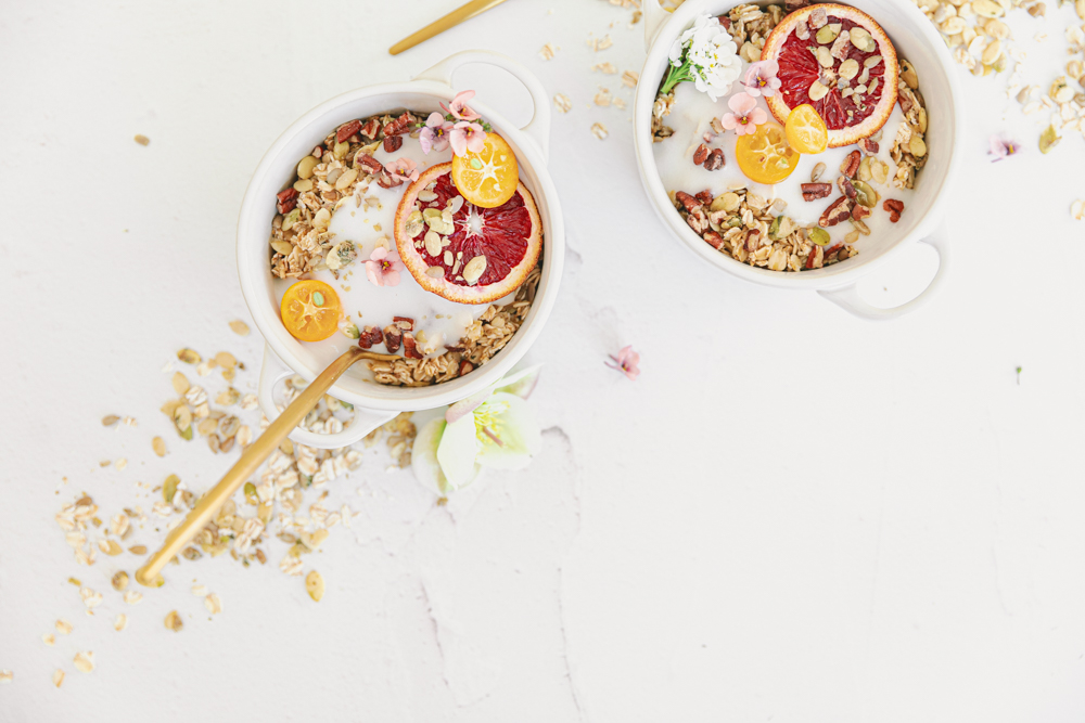 A Citrusy Sweet Baked Granola Bowl • Beijos Events