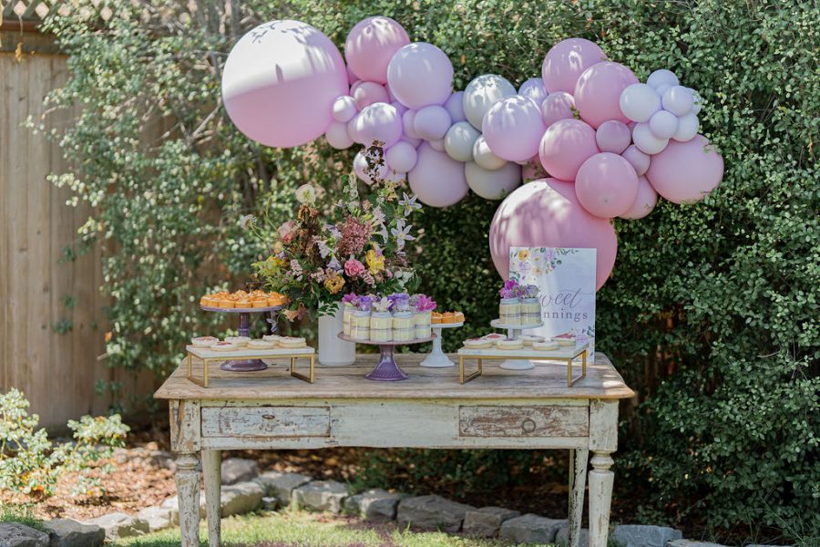 Shea's Pretty & Purple Backyard Bridal Shower • Beijos Events