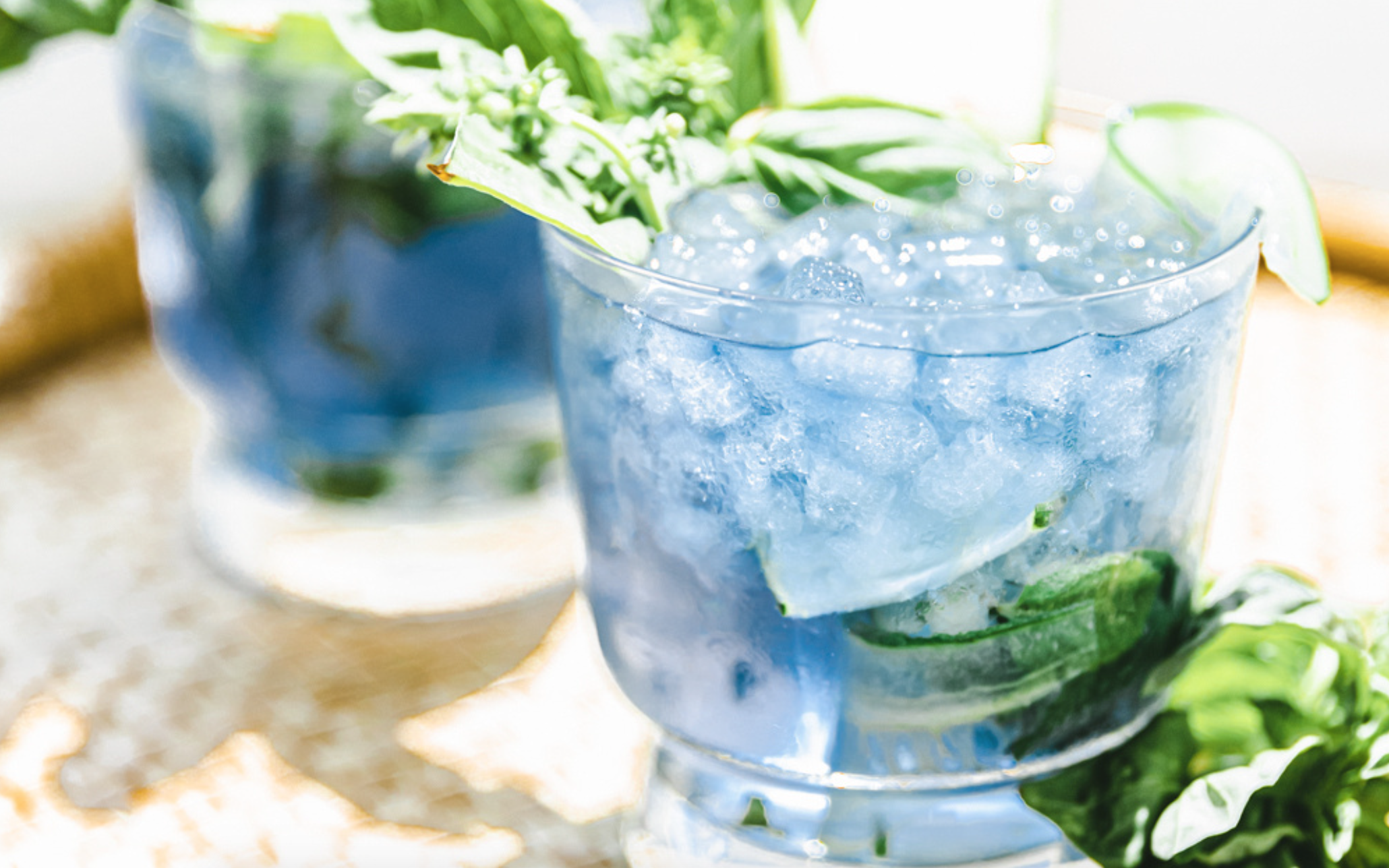 A Cooling Cucumber Blue Gin Cocktail