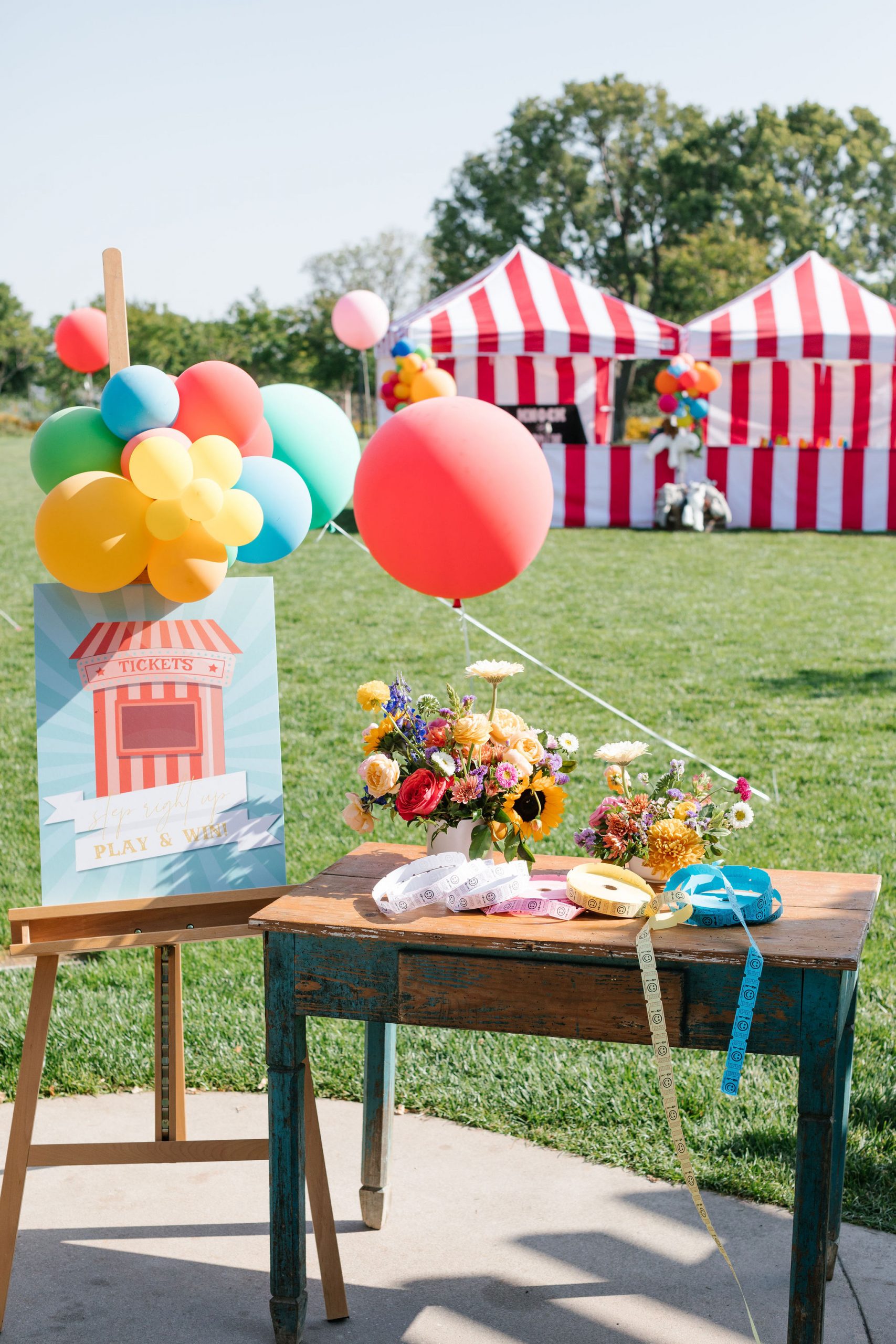 Step Right Up!  It’s the Cutest Carnival Party for Two Sisters!!