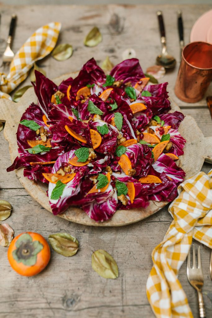 Fall Harvest Salad with Maple Tahini Dressing