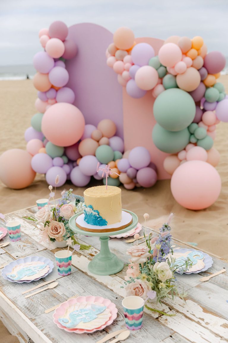 Leighton's 2nd Mermaid Birthday by the Sea • Beijos Events