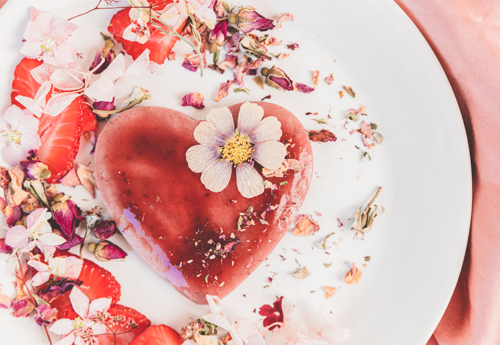 A Heart Shaped Panna Cotta For Love Day