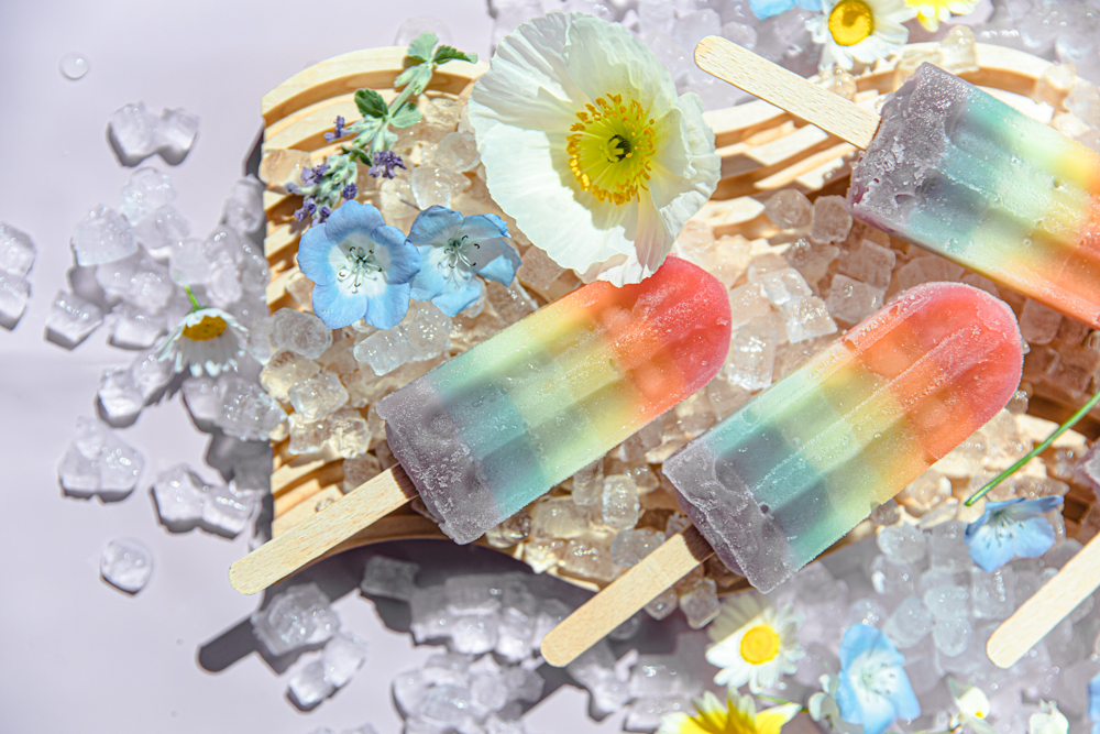 Rainbow Popsicles With Only 3 Ingredients